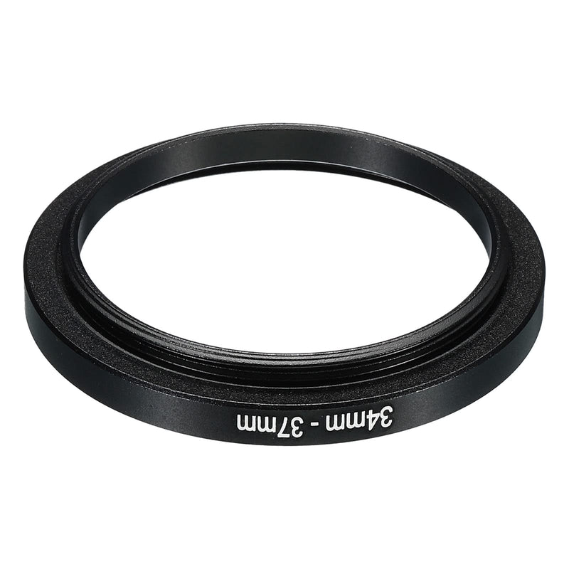 PATIKIL 34mm-37mm Metal Step Up Ring, Camera Lens Filter Adapter Ring Aluminum Filter Adapter Ring for Camera Lenses Hood, Black