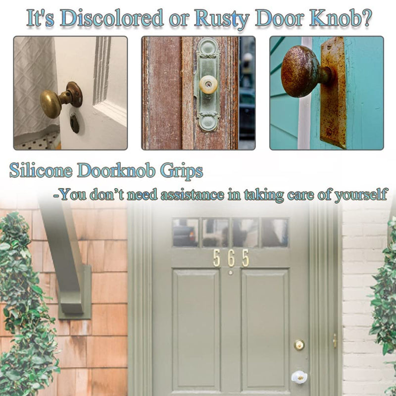 Silicone Doorknob Grips for Arthritis Elderly Disabled - Easy Open Door Living Aid, Fluorescent, 4PCS