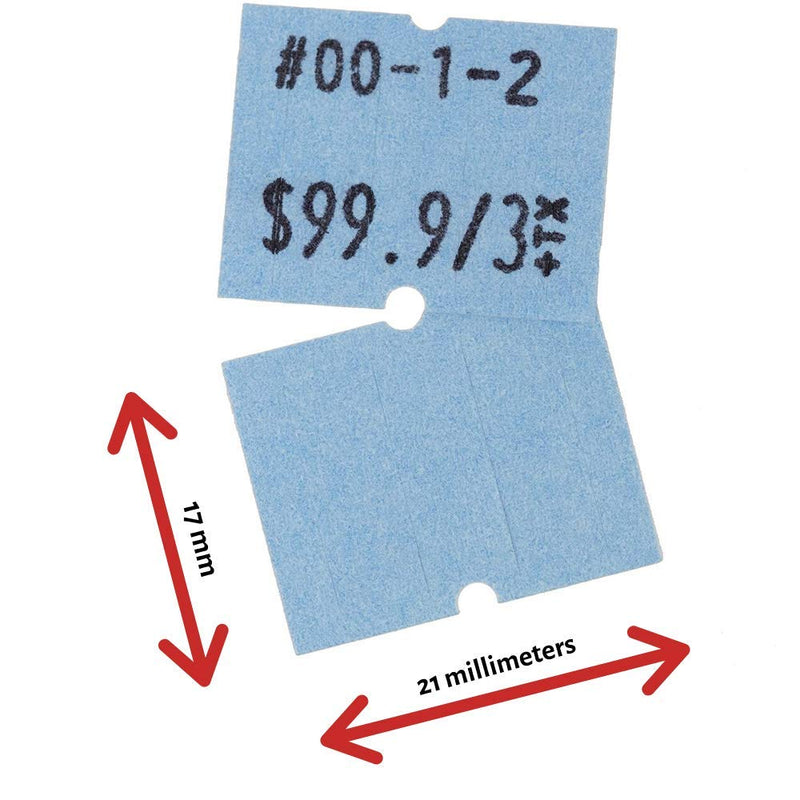 Perco 2 Line Blue Labels - 1 Sleeve, 6,000 Blank Pricing Labels for Perco 2 Line Price and Date Guns