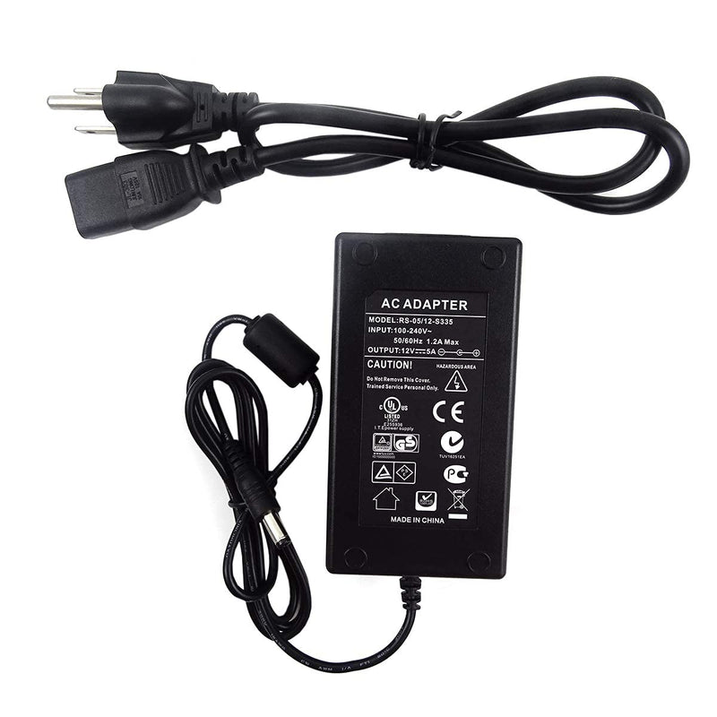 TIGERSECU Security Camera Power Adapter with 9-Way Power Splitter, 12V 5A 100V-240V Power Supply, Compatible with Lorex, Samsung, Q-See, Night Owl, Swann and Annke Cameras Power Adapter/9-Way Splitter Set