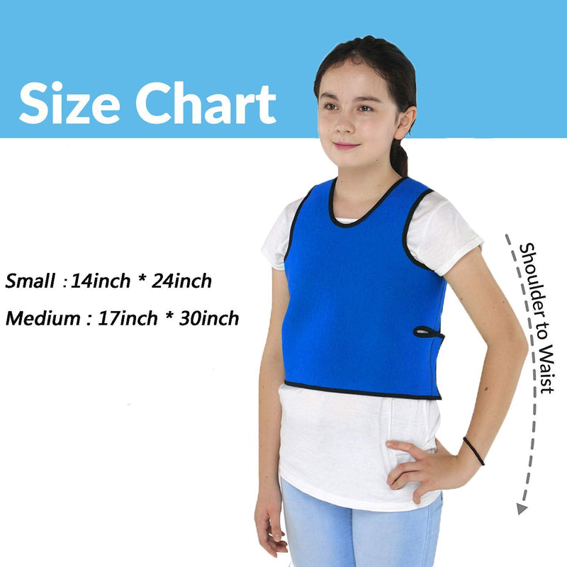 Sensory Compression Vest Sensory Processing Disorder Vest Deep Pressure Comfort for Autism Hyperactivity Mood Processing Disorders (Small 14” x 24”) Small (Pack of 1)