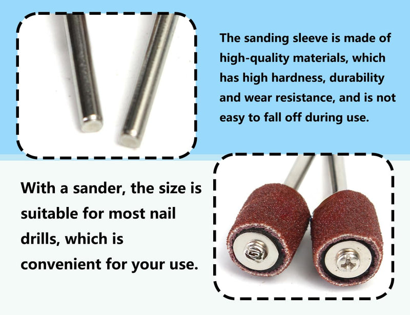 KAPSING 132 piece sanding sleeve set for Dremel sanding attachments with free box, sanding sleeve set accessories for Dremel power tools