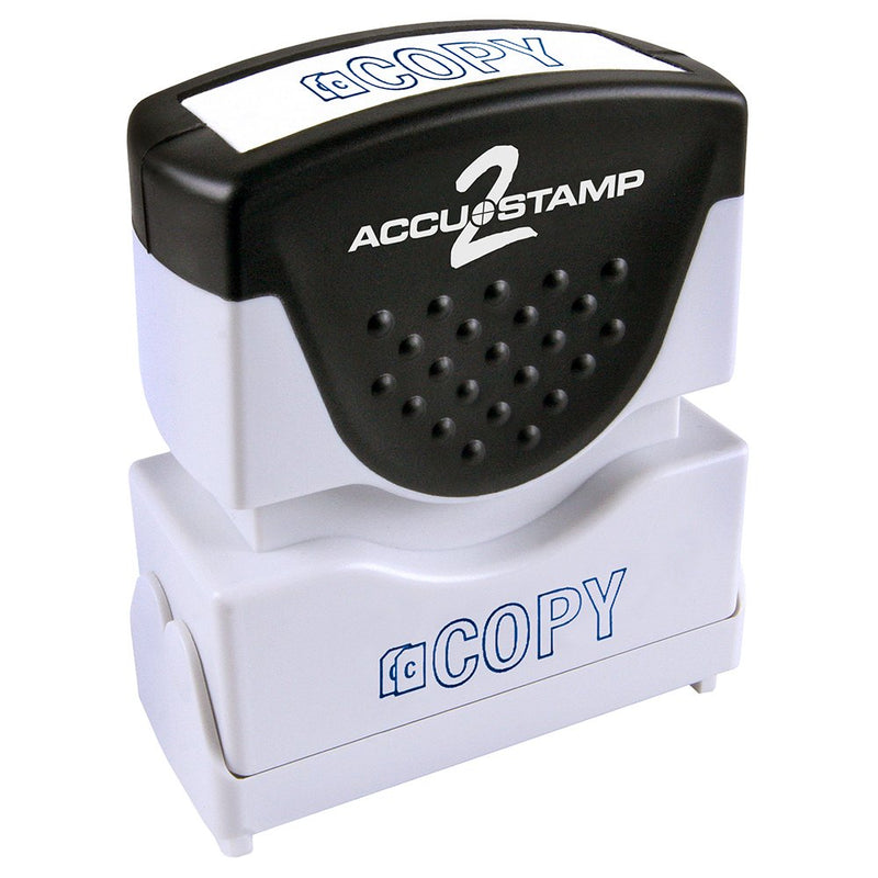 ACCU-STAMP2 Message Stamp with Shutter, 1-Color, COPY, 1-5/8" x 1/2" Impression, Pre-Ink, Blue Ink (035581)