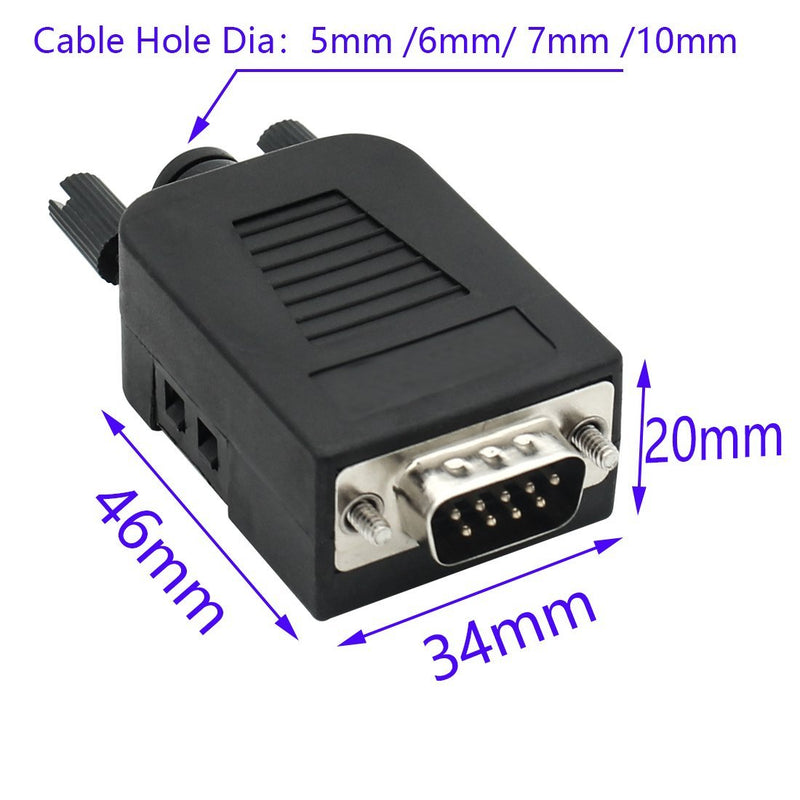 YIOVVOM DB9 Breakout Connector to Wiring Terminal RS232 D-SUB Male Serial Adapters Port Breakout Board Solder-Free Module with case( Female Serial Adapter) Female Adapter