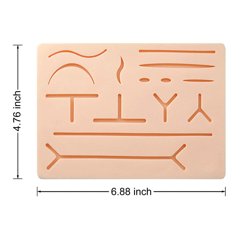 Suture Kit for Suture Training, Silicone Stitching Pad with Durable Embedded Mesh, Includes Suture Tools Kit & Various Suture Threads and Needles, Practice Suture Training Kit (Education Use Only)