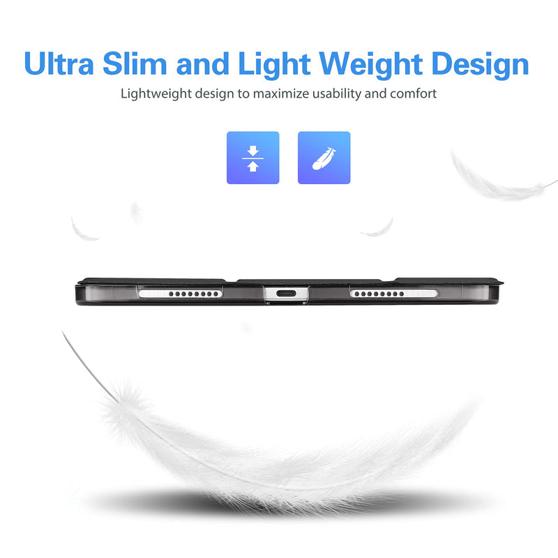 ProCase iPad Pro 11 Case 2021 2020 2018, Slim Stand Hard Back Shell Smart Cover for iPad Pro 11 Inch 3rd Generation 2021/ 2nd Gen 2020 / 1st Gen 2018 -Black Black