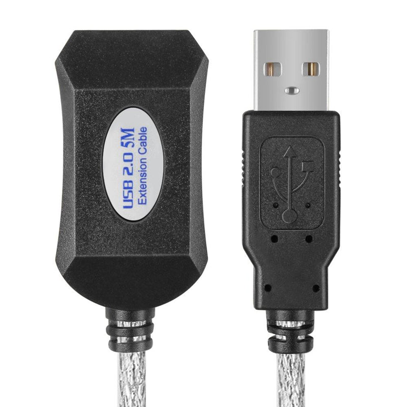 TNP USB Extension Cable 15 ft - High Speed USB 2.0 Active Extender Cord Repeater Booster Type A Male to A Female for External Hard Drive, Printer, Scanner, Mouse, Keyboard, USB Hub, Windows PC, Mac