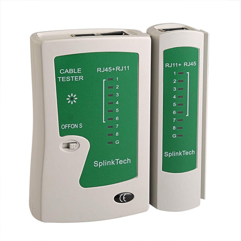Hiija LAN Network Cable Tester/Continuity Tester for RJ45 RJ11 RJ12 Data Cable Twisted Pair Connections, CAT5/CAT6/CAT7 UTP LAN Wire Test Tool