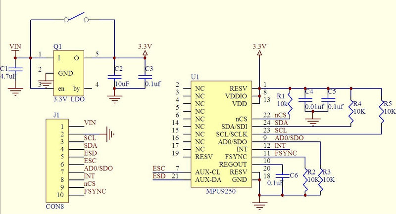 HiLetgo IIC I2C SPI MPU6500 MPU-6500 6-Axis Gyroscope Accelerometer Sensor Module Replace MPU6050 For Arduino