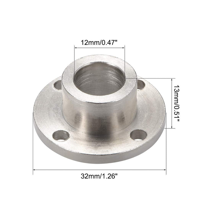 uxcell 12mm Inner Dia H13*D18 Rigid Flange Coupling Motor Guide Shaft Coupler Motor Connector for DIY Parts