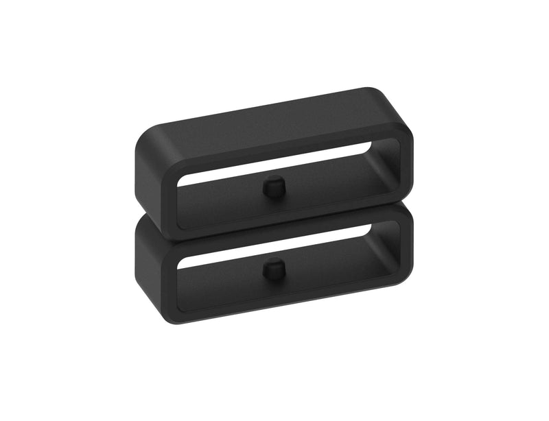 Replacement Fastener Ring Compatible with Fitbit Charge 5/Charge 4/Charge 3,Charge 3 SE/Charge 2 Bands(Pack of 6) Silicone Connector Security Loop for Charge 4 Fitness Smartwatch 6-Black