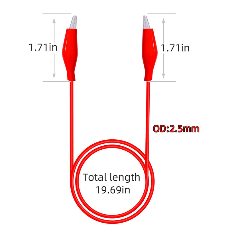 Goupchn 10PCS Alligator Clips Electrical Test Leads Dual Ended Crocodile Clips Jumper Wires for Circuit Connection Electrical Testing 5 Colors 1 Set