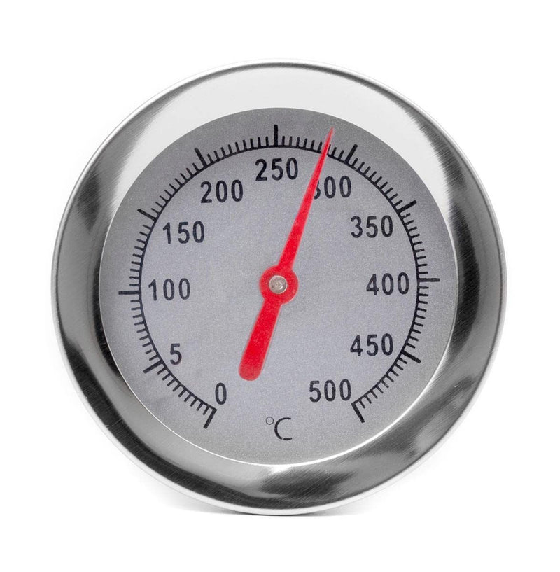 Lantelme® 500 degree pizza oven thermometer stainless steel for cooking chamber temperature measurement for oven grill and smoker Ø 6.2cm (30cm probe) classic