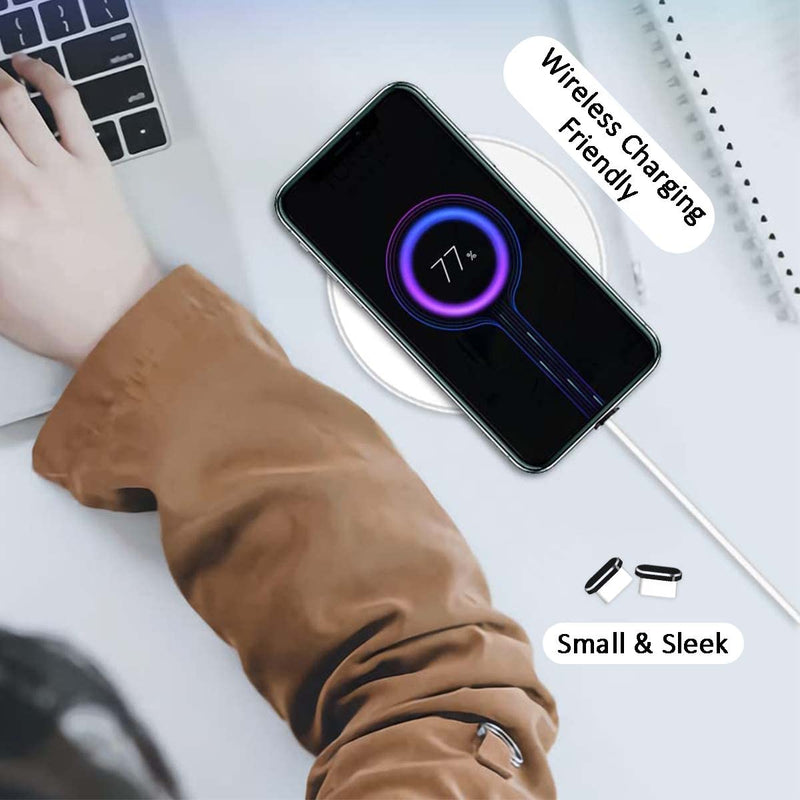 Fanoshon 4 Pack USB C Dust Cover Plugs Type C Charging Port Cap Black, Compatible with Samsung S23 S22 S20 Ultra Plus Pixel 7, Anti Lost USB C Phone Charms Dirt Free Protector, Wireless 01 Midnight Black