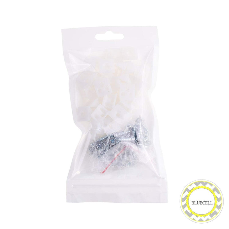 50pcs White Color Plastic Furniture Chest Drawer Bottom Repair Fixing Mend Mending Wedges with Screws