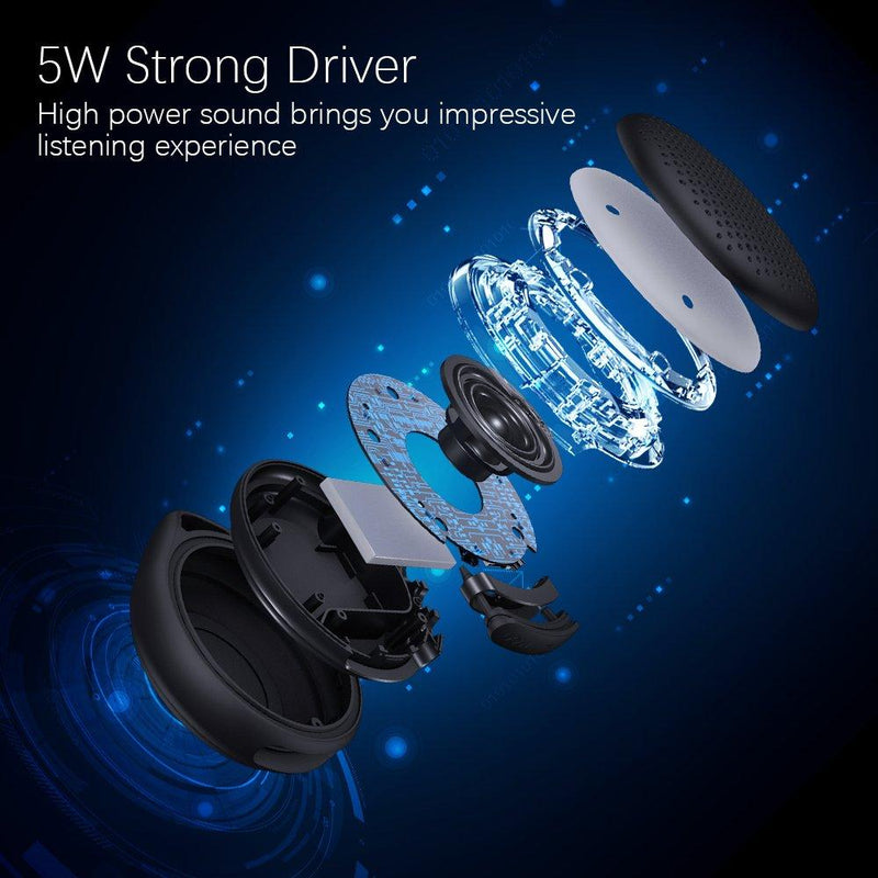Shower Speaker - AVWOO IP67 Waterproof Bluetooth Speaker, Portable Bluetooth Speaker with Enhanced Bass and Built-in Mic, Mini Bluetooth Speaker with Compact Size for Home Outdoor Travel (A021-New) A021-New