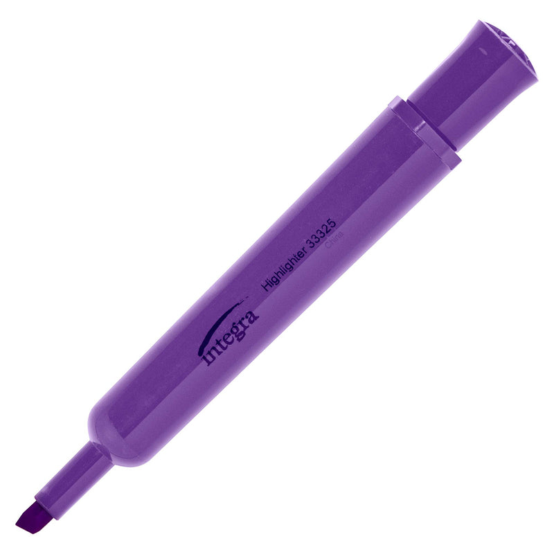 Integra Desk Highlighter, Chisel Tip, Fluorescent Purple (ITA33325)