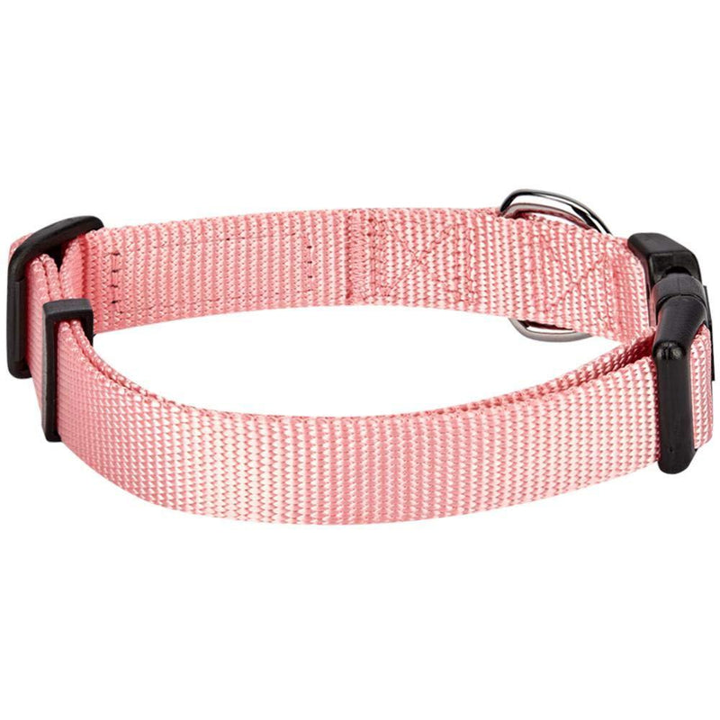 Blueberry Pet Essentials 20+ Colors Classic Nylon Adjustable Dog Collars, Personalized Dog Collars, for Puppy Small Medium Large Dogs X-Small (Pack of 1) A Color: Baby Pink
