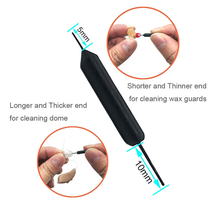 Smokey Hearing Aid Tulip Domes Ear Tips for Resound Sure Fit Style RIC RITE and Open Fit BTE Hearing Amplifier with Cleaning Tools Brush Cleaner and Carry Case