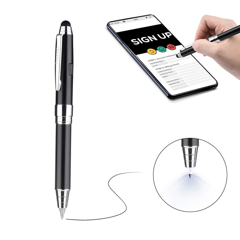 Penyeah LED Flashlight Pen, Pen Light with Stylus Pen Tip Multi-Function Capacitive Touch Screen Pen - Helpful for Touching Reading or Writing - P9 White Light