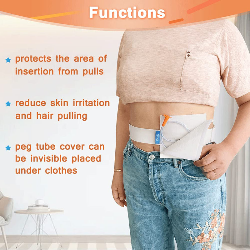 G Tube Holder Belt Feeding Tubes Accessories G Tube Covers Peg Tube Gastrostomy Catheter Pd Dialysis Belt Pads Drainage Medical Abdominal Dialysis For Men Women(28"~37")