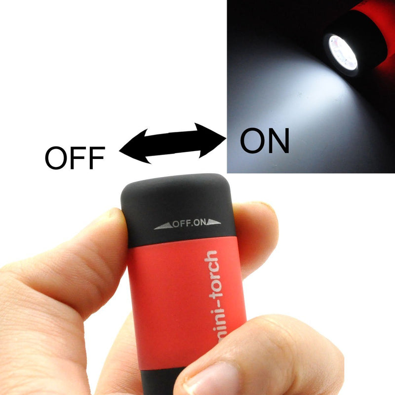 UCEC 8 Pack Mini USB Torch Rechargeable Colorful LED Flashlight High-Powered Keychain Lamp(Multicolor)