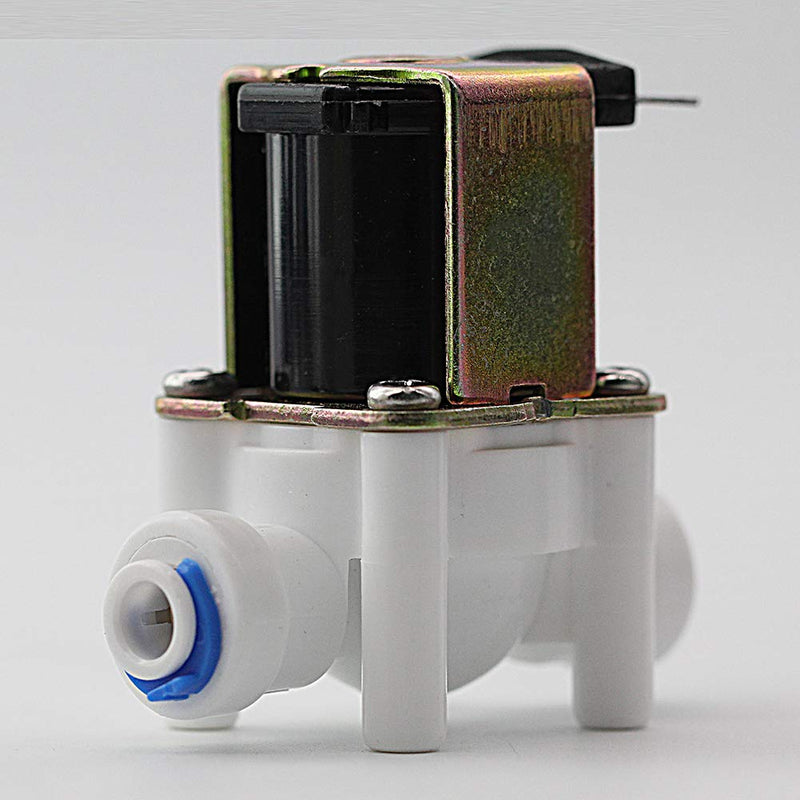 DIGITEN DC 12V 1/4" Inlet Feed Water Solenoid Valve Quick Connect N/C normally Closed 0.02-0.8Mpa