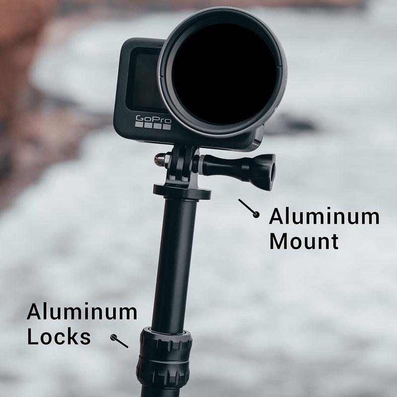 SANDMARC Pole - Compact Edition: 10-25" Waterproof Pole (Selfie Stick) for GoPro Hero 10, 9, 8, Max, 7, 6, 5, 4, Session, 3+, 3, 2, HD & Osmo Action