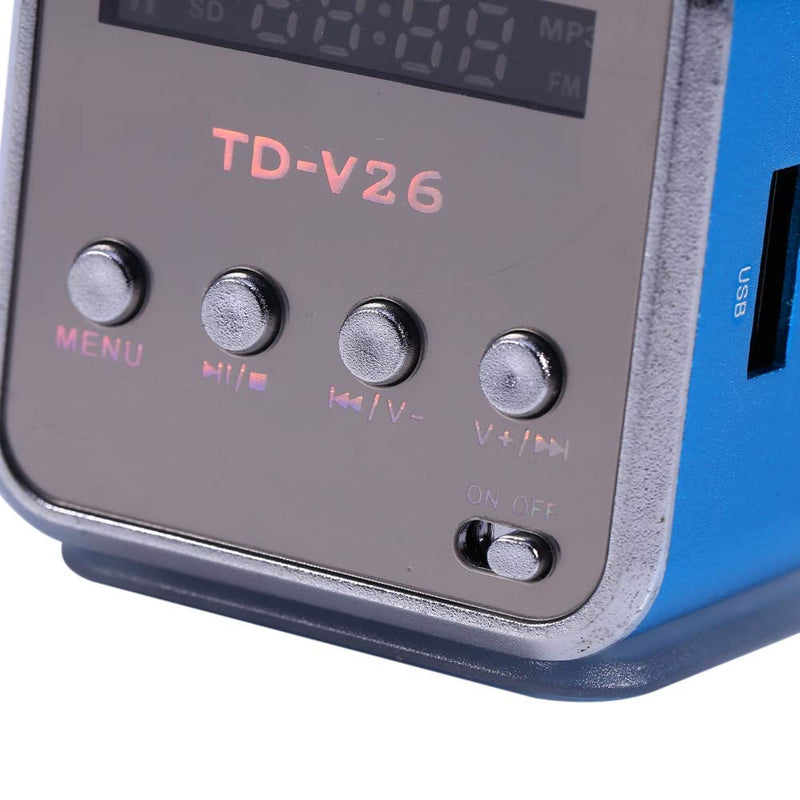 Eboxer Portable Mini Speaker Music Player FM Radio Stereo Speaker Support TF Card and U Disk, Brief Design, Perfect Mini Speaker for Room Bike Car for Phone/Tablet/Computer (Blue)