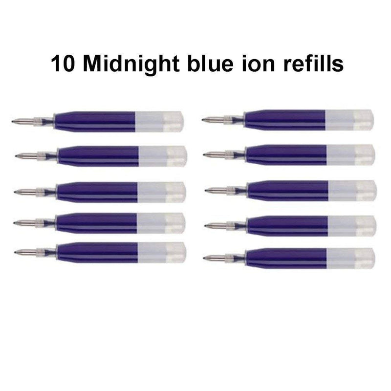 10 Genuine Intrepid Blue Cross ion Gel Ink Refill [Bulk Packing] for Cross Roadster, Vice, Penatia Gelicious, and Matrix Pens (Blue)