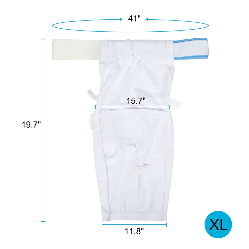 Catheter Leg Bag Holder, Urine Leg Bag Holder Cover with Waist Belt, Foley Leg Bag Sleeve for Incontinence Urine Bag, Washable and Durable.X-Large X-Large