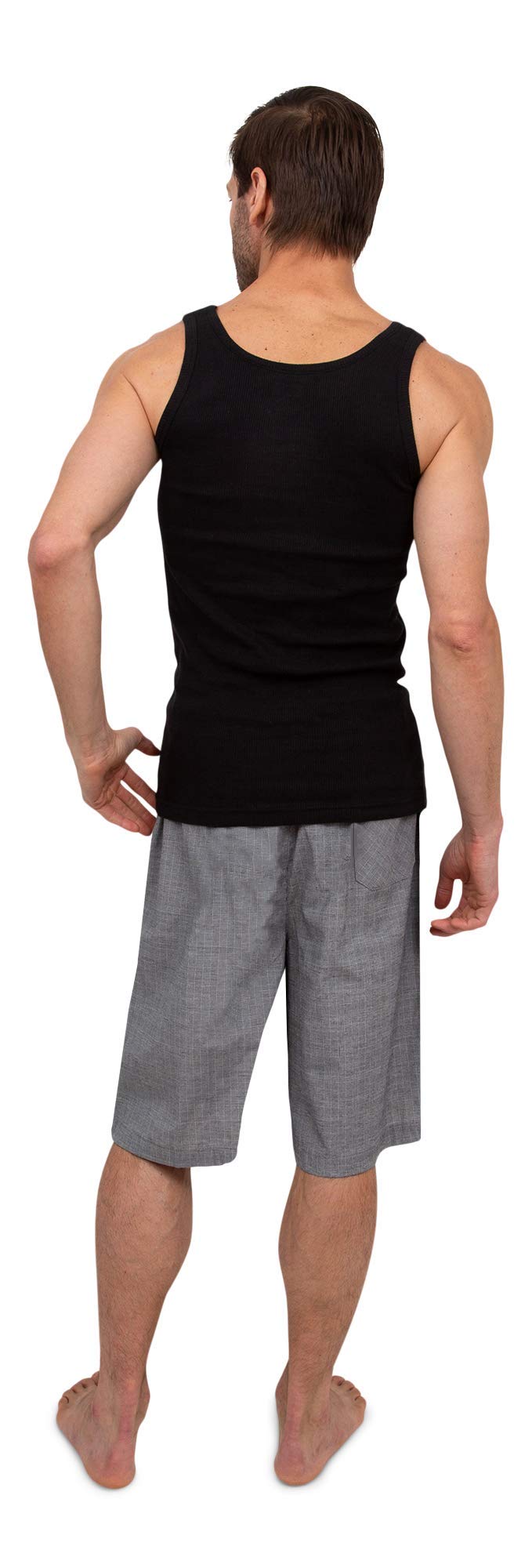 Andrew Scott Men's Soft Poplin Woven Pajama & Sleep Jam Cargo Short Lounge Pants | Multi Packs XX-Large 3 Pack - Black & Blue Plaid