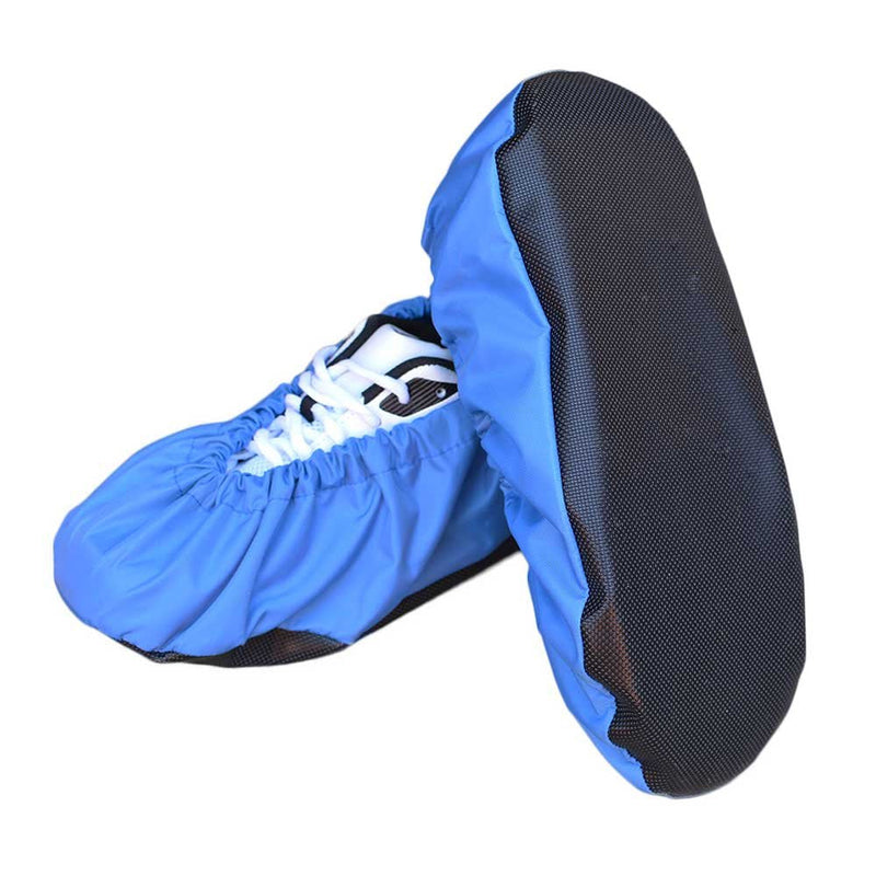 MyShoeCovers Premium Reusable Shoe and Boot Covers for Contractors - 1 Pair, Blue, Large