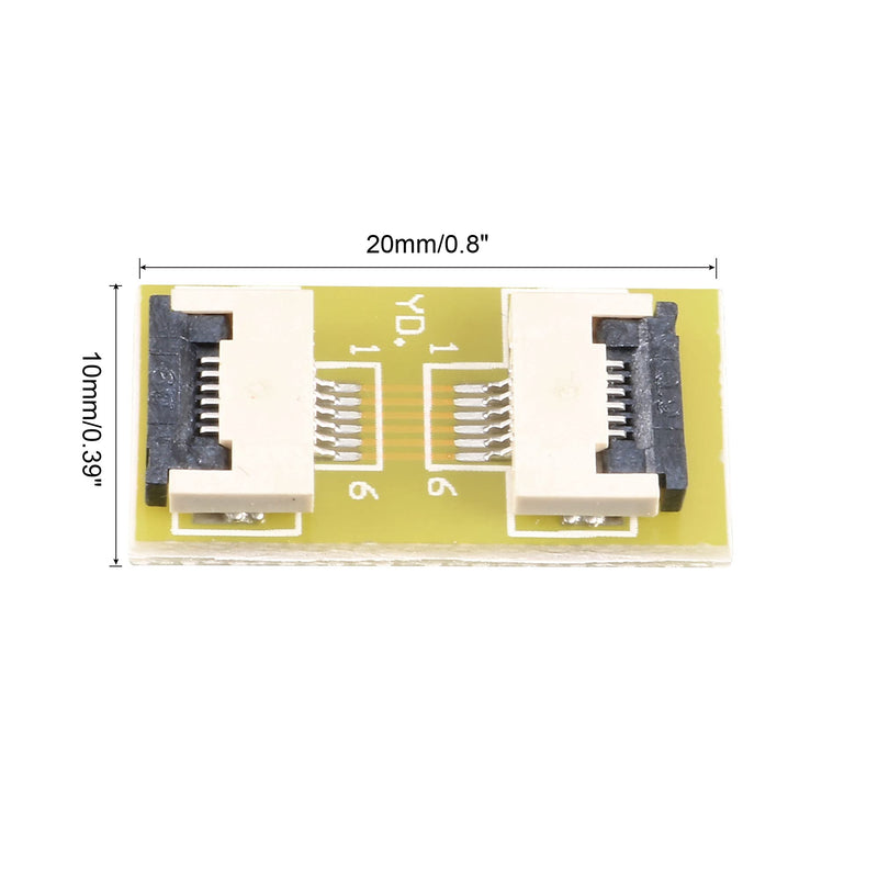 uxcell 0.5mm Pitch 6 Pin to 6 Pin Extension Connector Adapter for FFC FPC Cable Extend Zip HDD