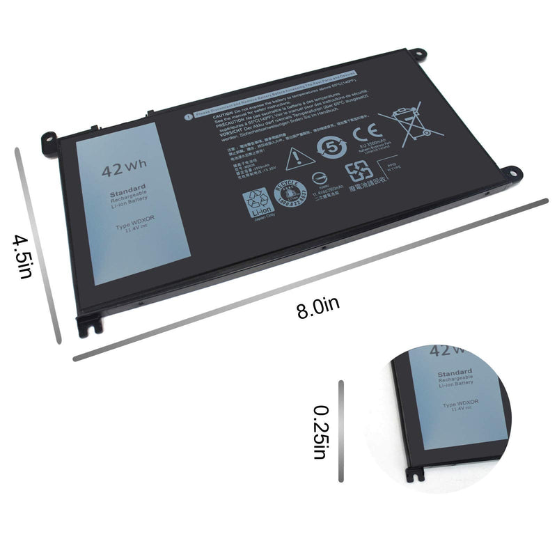 WDX0R Laptop Battery for dell Inspiron 15 7579 7569 5578 5565 5567 5568 5570 5775 5579 7560 7570 13 5378 5368 7375 7368 7378 17 5765 5767 5770 Series P69G001 P58F P58F001 P75F P66F P69G 3CRH3
