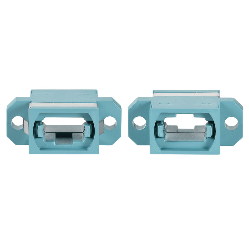 uxcell SM/MM MPO Fiber Optic Connector, Low Loss Quick Optical Adapter for OM3 MPO/MTP UP-Down Mount Sky Blue 44x25x10mm
