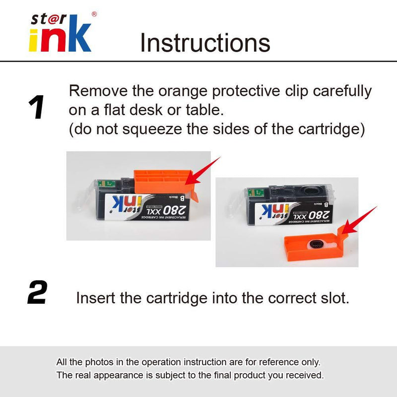 St@r Ink Compatible Ink Cartridge Replacement for Canon PGI-280 XXL(280XL) Black for Pixma TR8520 TR7520 TS9120 TS8320 TS8120 TS8220 TS6120 TS6220 TS6320 TS9520 TS9521C TR8500 TR7500(PGBK, 2-Pack)