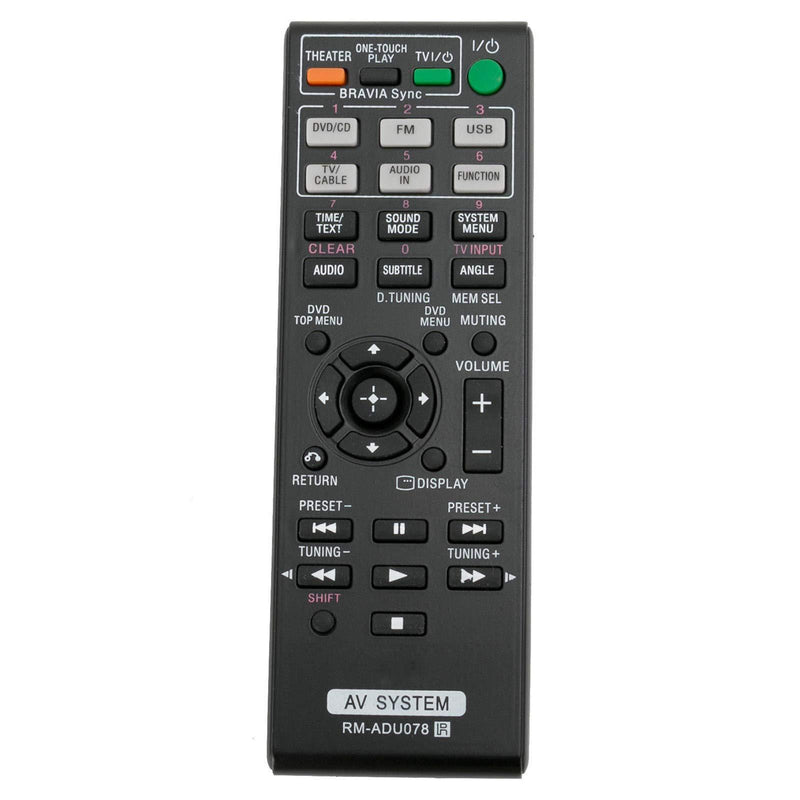 New Replace RM-ADU078 Remote Control RMADU078 fit for Sony DVD Home Theater AV System HCD-DZ610 DAV-DZ170 DAV-DZ171 DAV-DZ175 RM-ADU079 DAV-TZ210 DAV-TZ510 DAV-TZ710 HBD-DZ170 HBD-DZ171 HBD-DZ175