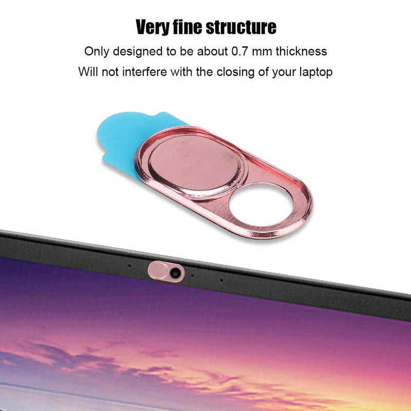 Zopsc Webcam Cover 3pcs Ultra Thin Metal Lens Cap Protection Cover Anti-Hacker Protection Privacy Security Suitable for Smartphones Tablets Desktops Laptops(Pink) pink