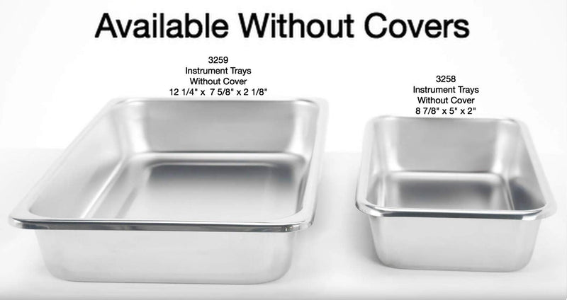 Grafco Instrument Catheter Tray with Strap Handle, Stainless Steel, 8-7/8 x 5 x 2", 3255