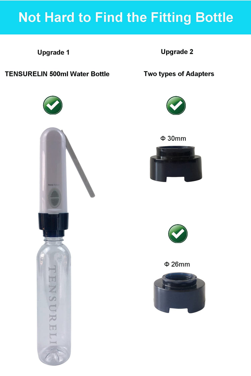 Upgraded Electric Portable Travel Bidet, Contain Large water bottle, Two size adapters, USB Charger, Handy Toilette Sprayer Good for Personal Care