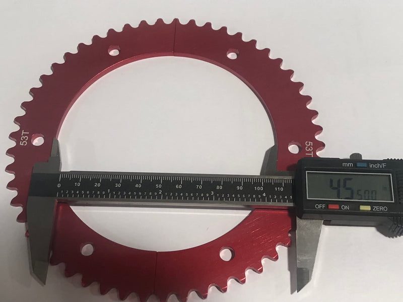 Split Aluminum Sprockets 35 Chain. Multiple sizes (53 Tooth) 53 Tooth
