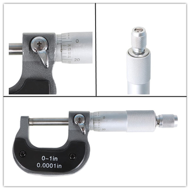 0-1" Precision Outside Micrometer 0.0001" Carbide Tipped for Precision Measurement Work