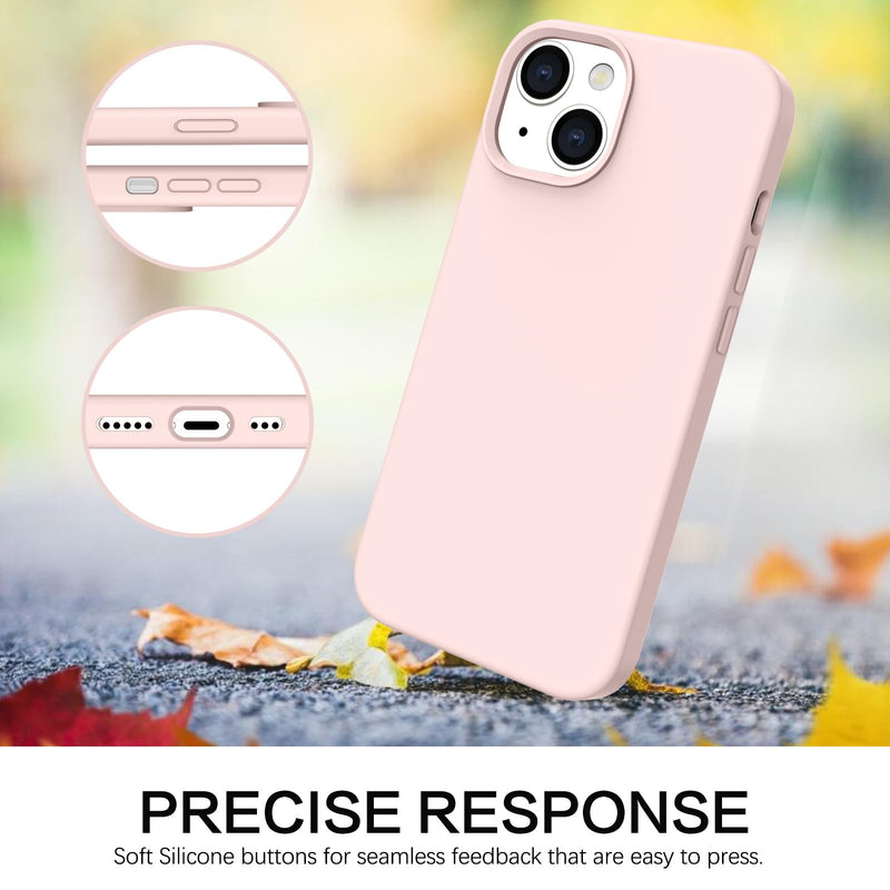 BENTOBEN iPhone 14 Plus Case, iPhone 14 Plus Phone Case, Women Men Slim Fit Liquid Silicone Soft Gel Rubber Anti-Scratch Shockproof Phone Cover with Microfiber Lining for iPhone 14 Plus 6.7", Pink T027-Pink