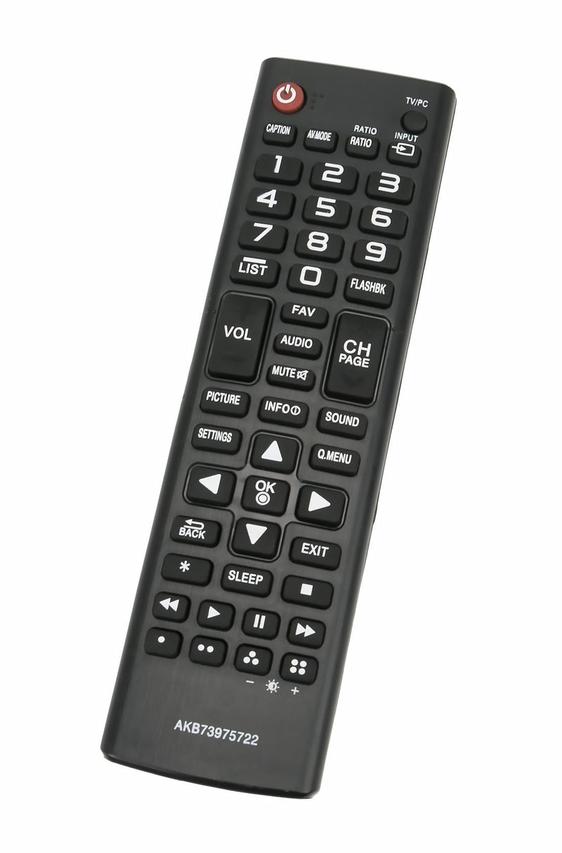 AKB73975722 Replace Remote fit for LG TV 22LB4510 22LB4510PU 22LB4510-PU 22LF4520 22LF4520WU 22LF4520-WU 22LH4530 22LH4530P 22LH4530-P 22LJ4540 22LJ4540PU 22LJ4540-PU 22LJ4540WU 22LJ4540-WU