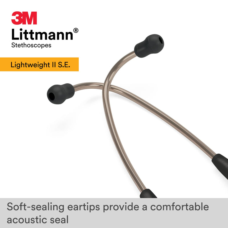 3M Littmann Lightweight II SE stethoscopes, 2450, black tube, 70 cm, piece