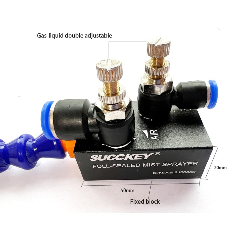Upgrade Version Mist Coolant Lubrication Spray System for Metal Cutting Engraving Cooling Sprayer Machine for Air Pipe CNC Lathe Milling Drill