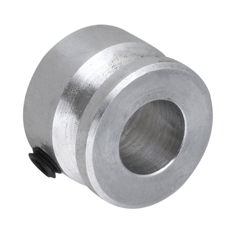 CNBTR Aluminum D16x8mm Single Slot Groove Pulley Bore 8mm Belt width 4mm with Wrench Fixed Screw for Motor Shaft Round Belt