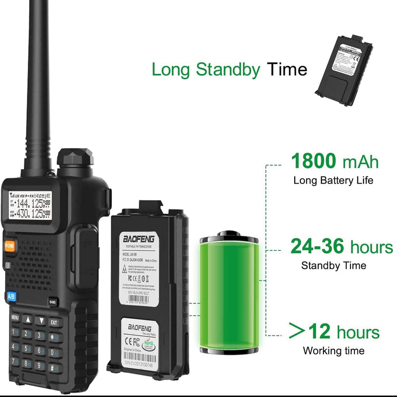 BAOFENG UV-5R Dual Band Two Way Radio (Black)