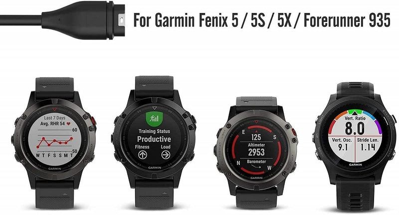 Garmin Fenix 5/5S/5X/Plus/6/6S/6X/Pro Charger, Ankky Replacement USB Data Sync Charging Cable Wire 3.3ft for Garmin Fenix 5/5S/5X/Forerunner 935/Quatix 5/Quatix 5 Sapphire/Vivoactive 3 Watch, Black
